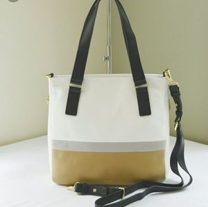 Fossil Preston Neutral Multi Black Tan Leathet